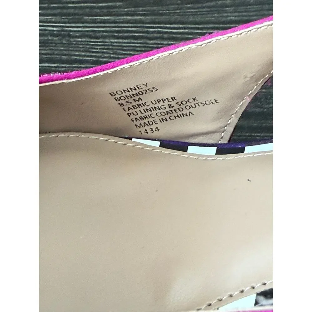 Betsey Johnson Bonney Dark Purple Rhinestone Cheetah Pumps Sz. 8.5 - Picture 6 of 10